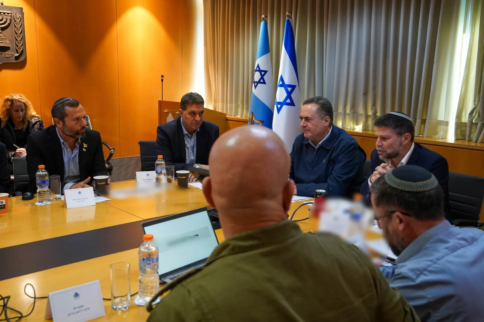 השרים סמוטריץ' וישראל כץ בדיון ביטחוני