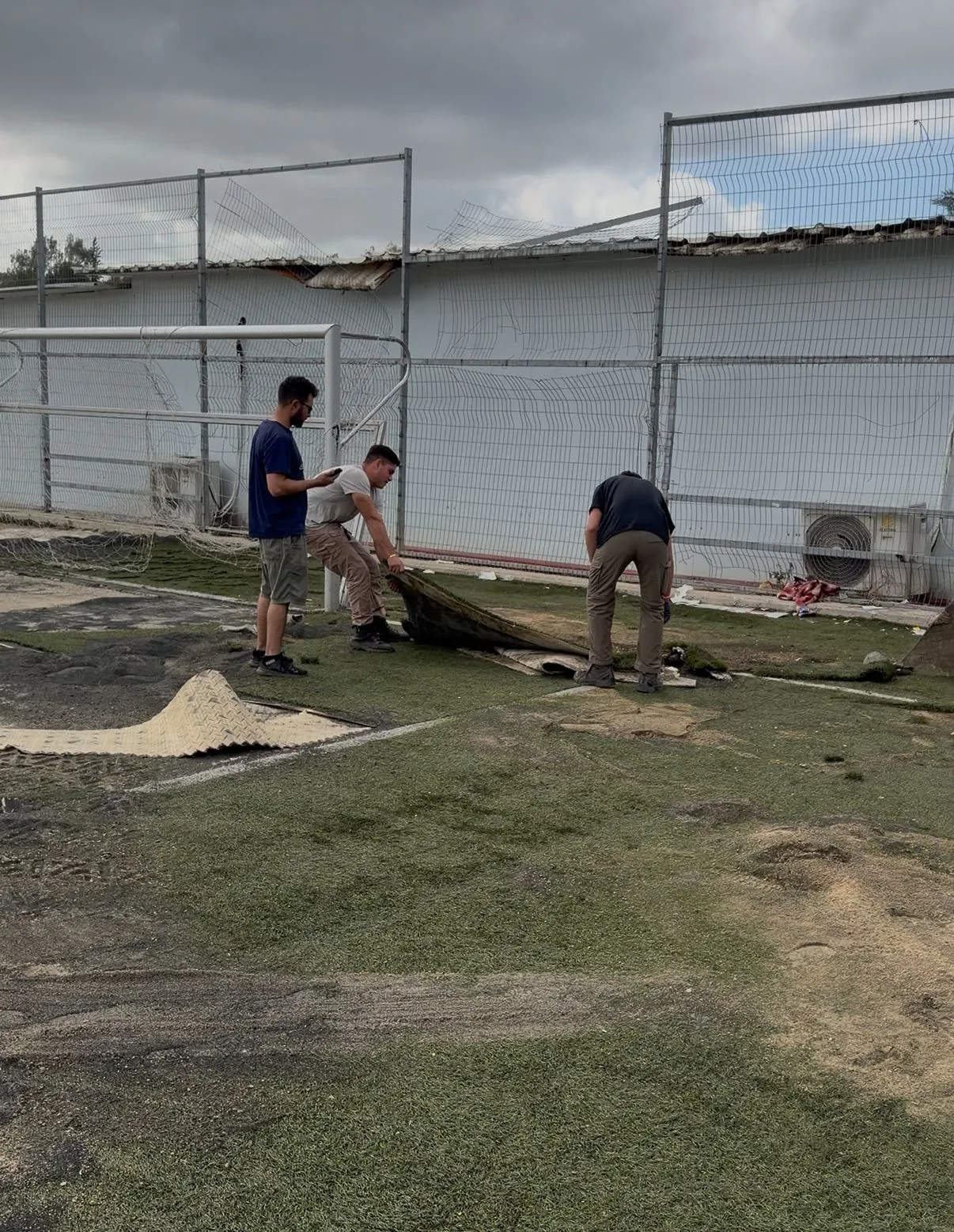 שיפוץ המגרש בקרני שומרון