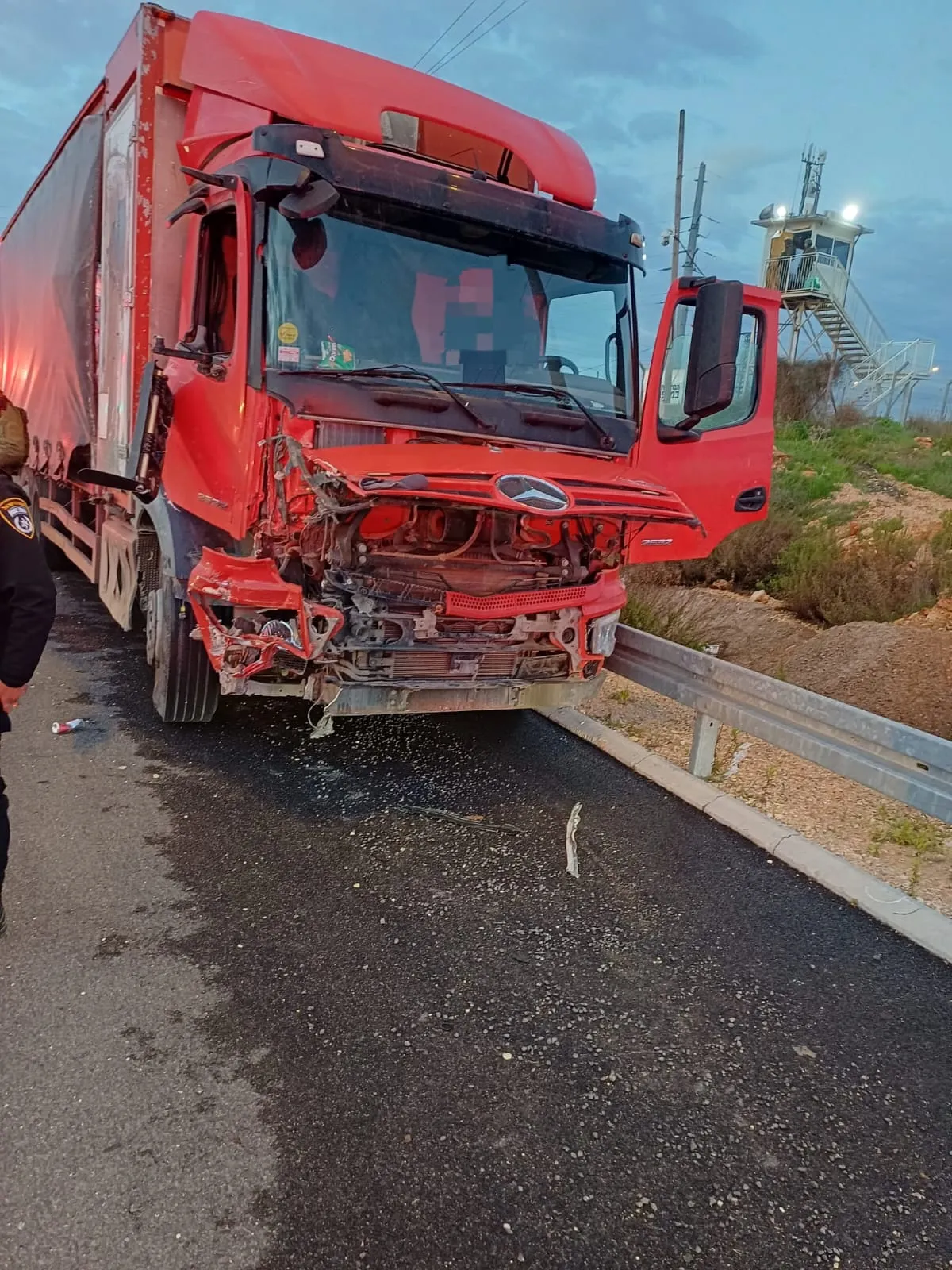 המשאית שמעורבת בפיגוע