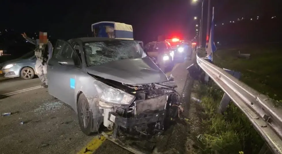 תיעוד מהתאונה הקשה סמוך לעלי