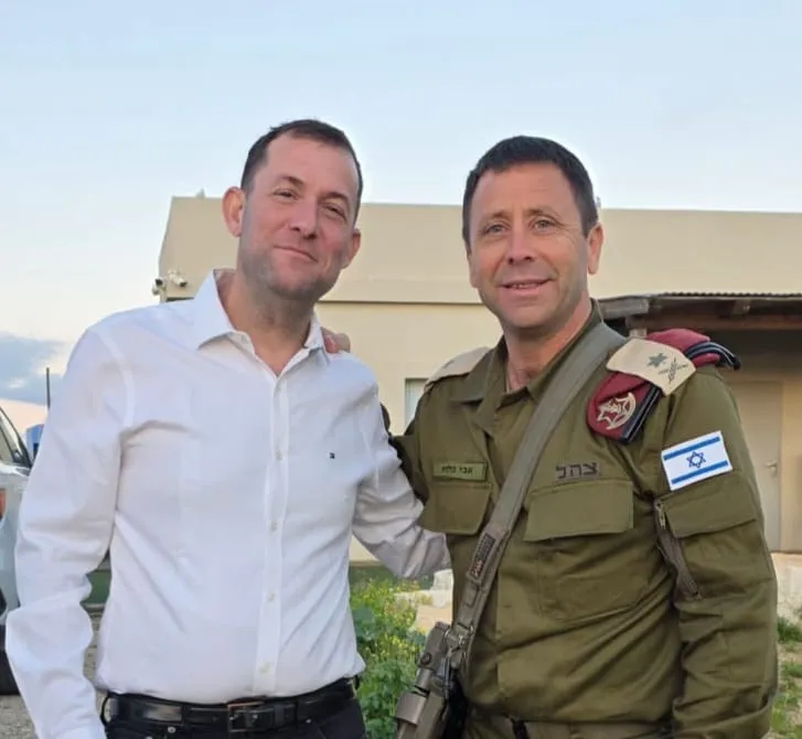 אלוף פיקוד המרכז עם ראש מועצת שומרון