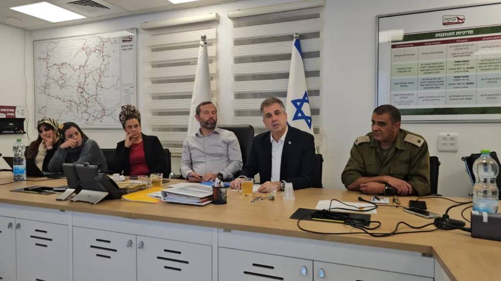 השר אלי כהן במועצת בנימין