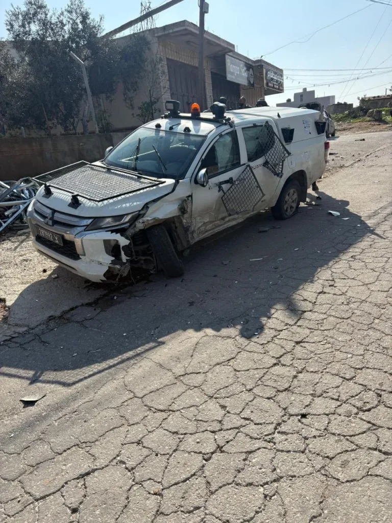 הרכב הצבאי שנפגע