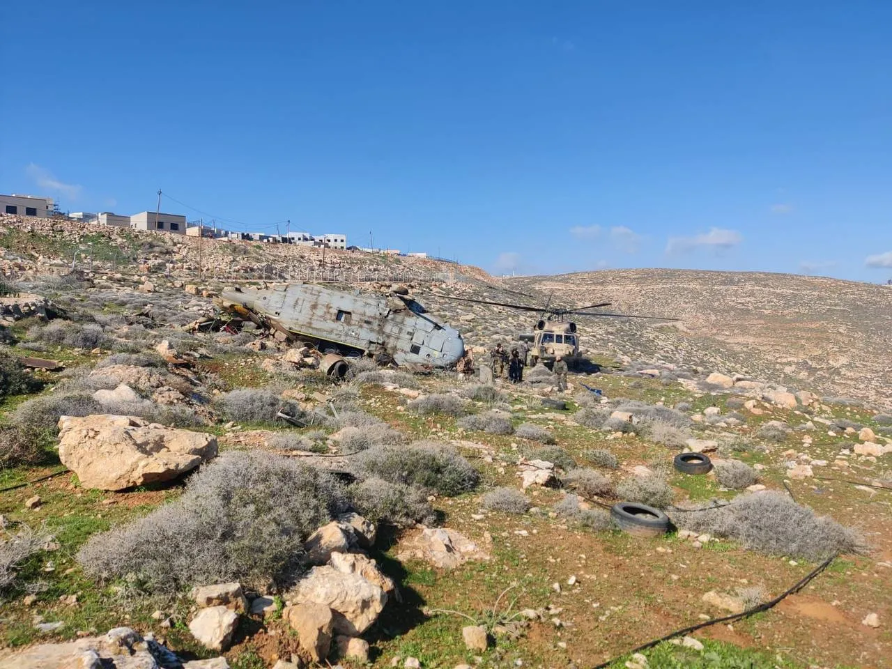 מסוק הינשוף המרוסק בגוש עציון