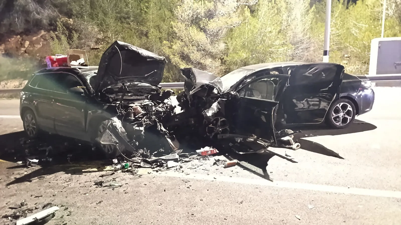 תאונה ליד מחסום המנהרות: אישה נפצעה בינוני, גבר נפצע קל