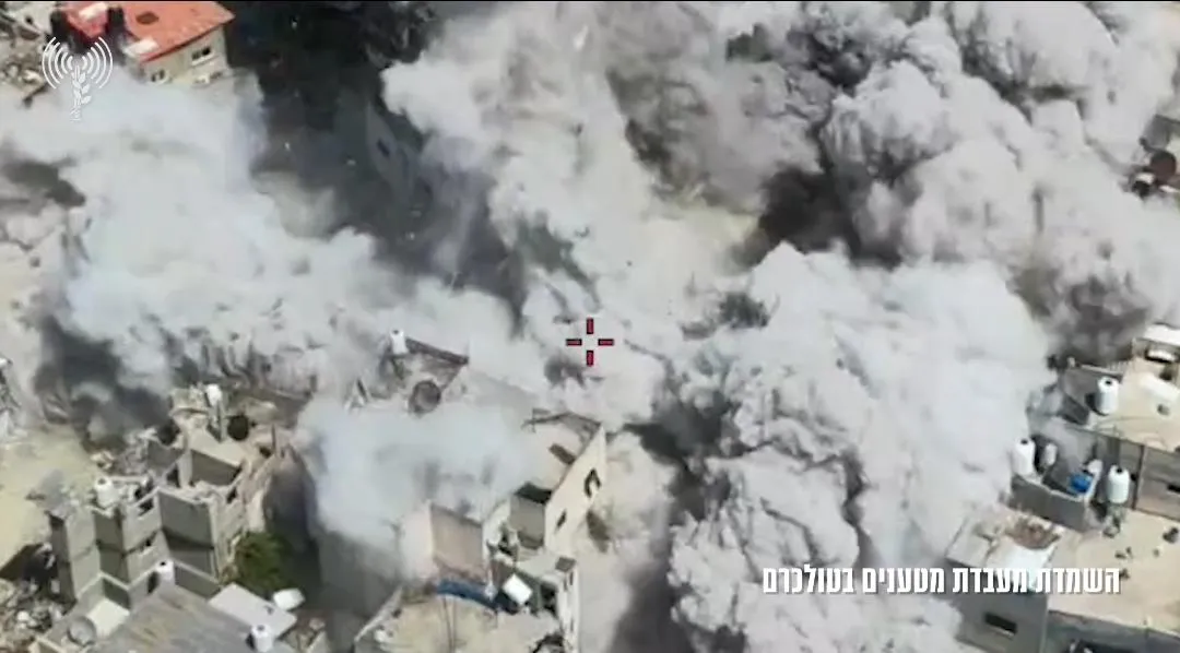 צפו: צה"ל השמיד מעבדת מטענים ענקית בטולכרם