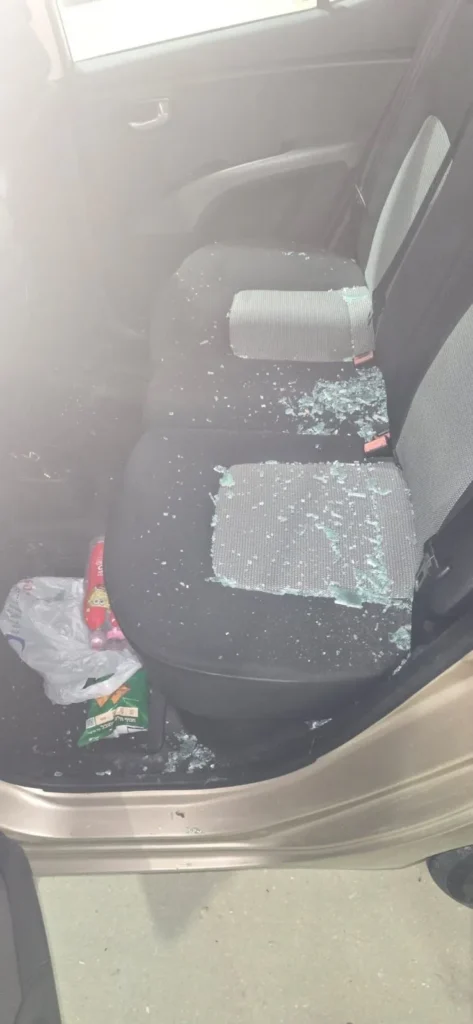 נס גלוי בבנימין: אבן חדרה לרכב - "הם ניסו לרצוח אותנו"