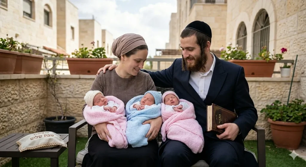 פעם שנייה ב-4 שנים: משפחה חגגה לידת רביעייה