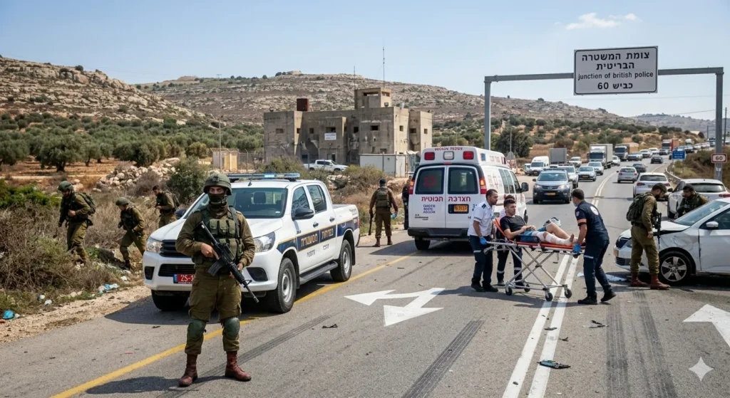 ​חשד לפיגוע דריסה בבנימין: פצוע קל, הרכב הפוגע נמלט