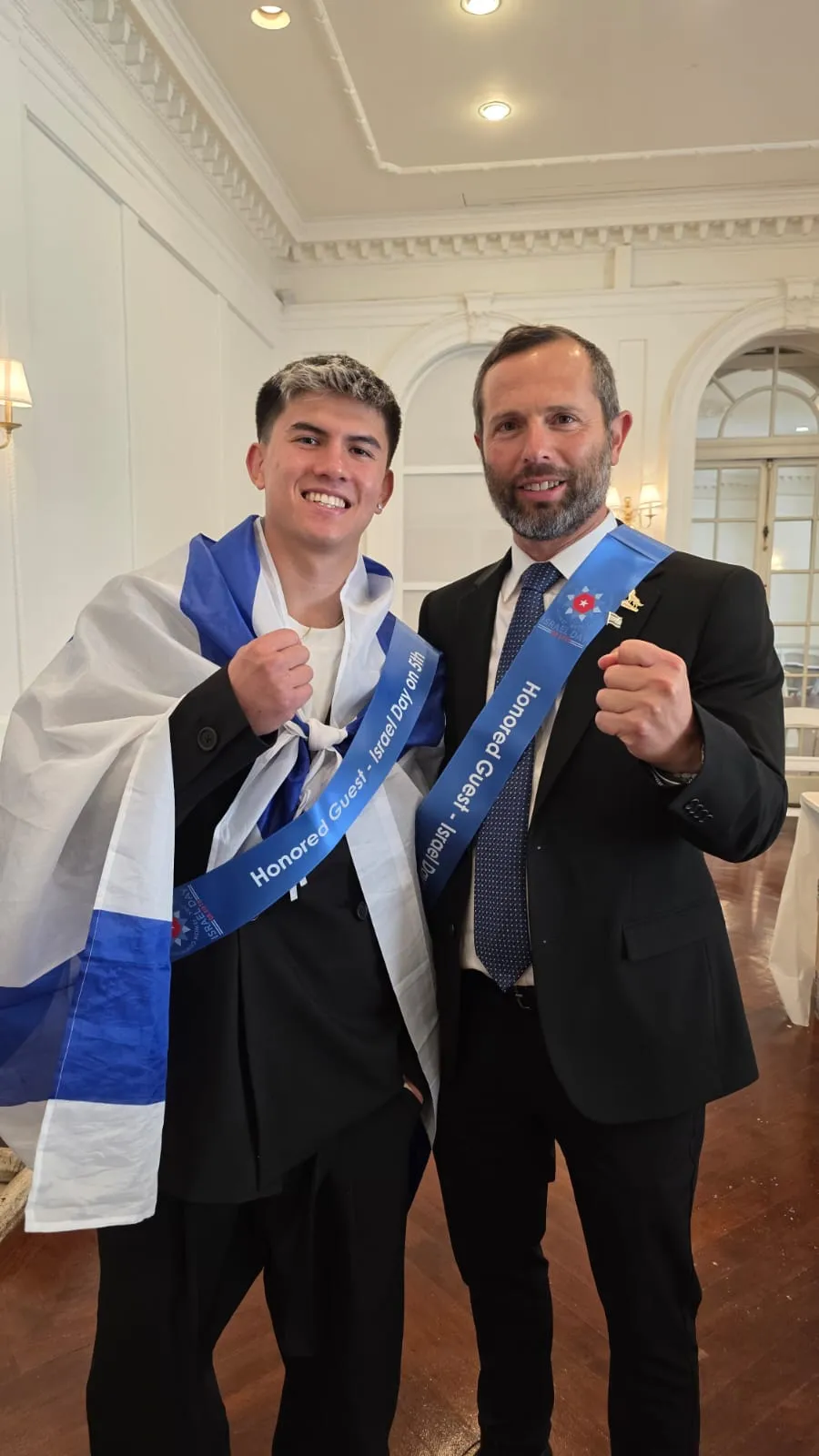 ראש מועצת בנימין ישראל גנץ והלוחם אהבת השם גורדון