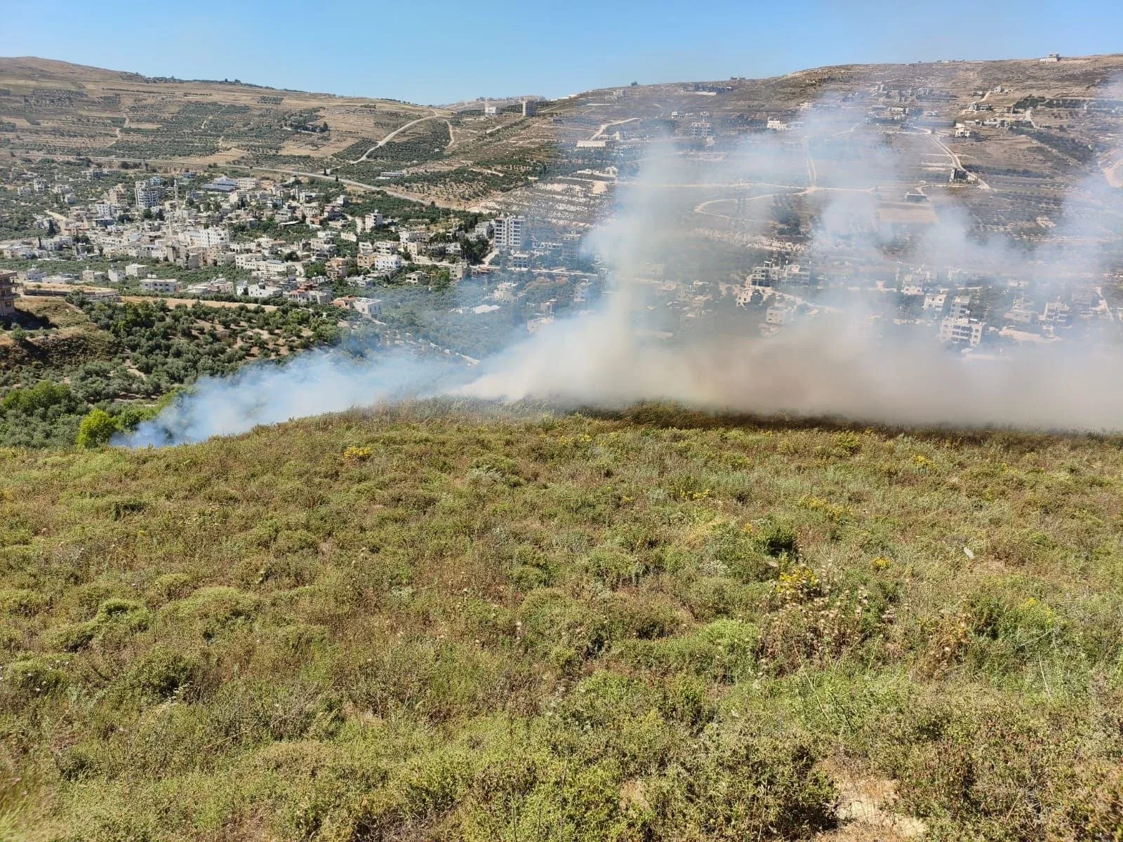 ערבים הציתו שריפה סמוך לישוב יצהר