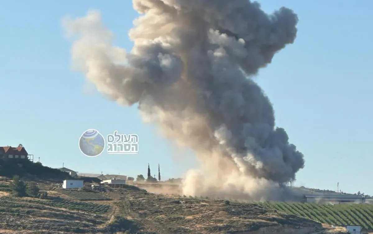 תיעוד מיוחד: פגיעה ישירה של טיל איראני סמוך ליישוב איתמר