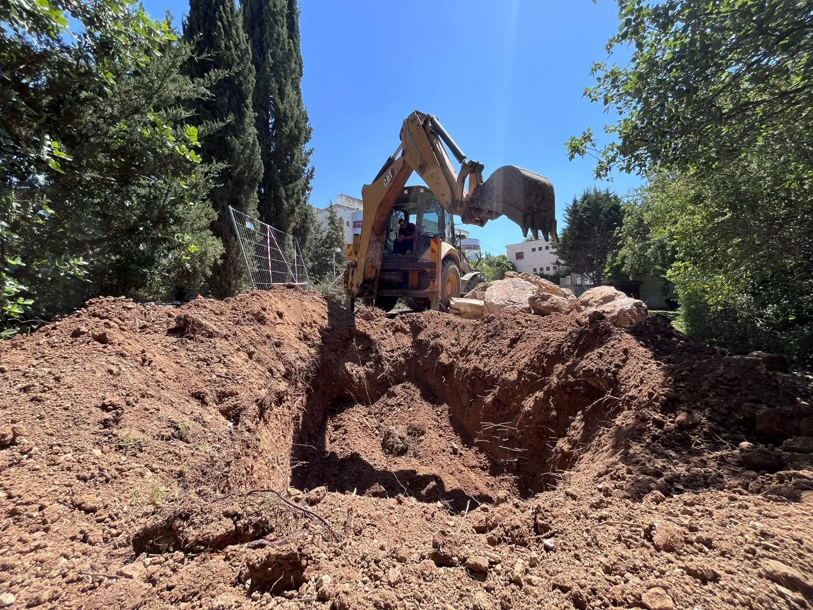 עבודות הבנייה בבית הארחה בקדומים