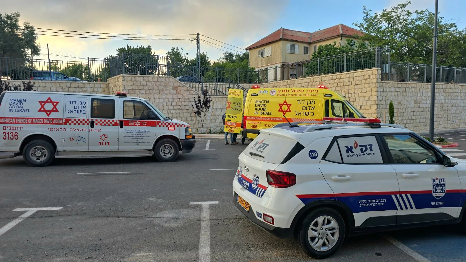 זירת התאונה בכרמי צור 