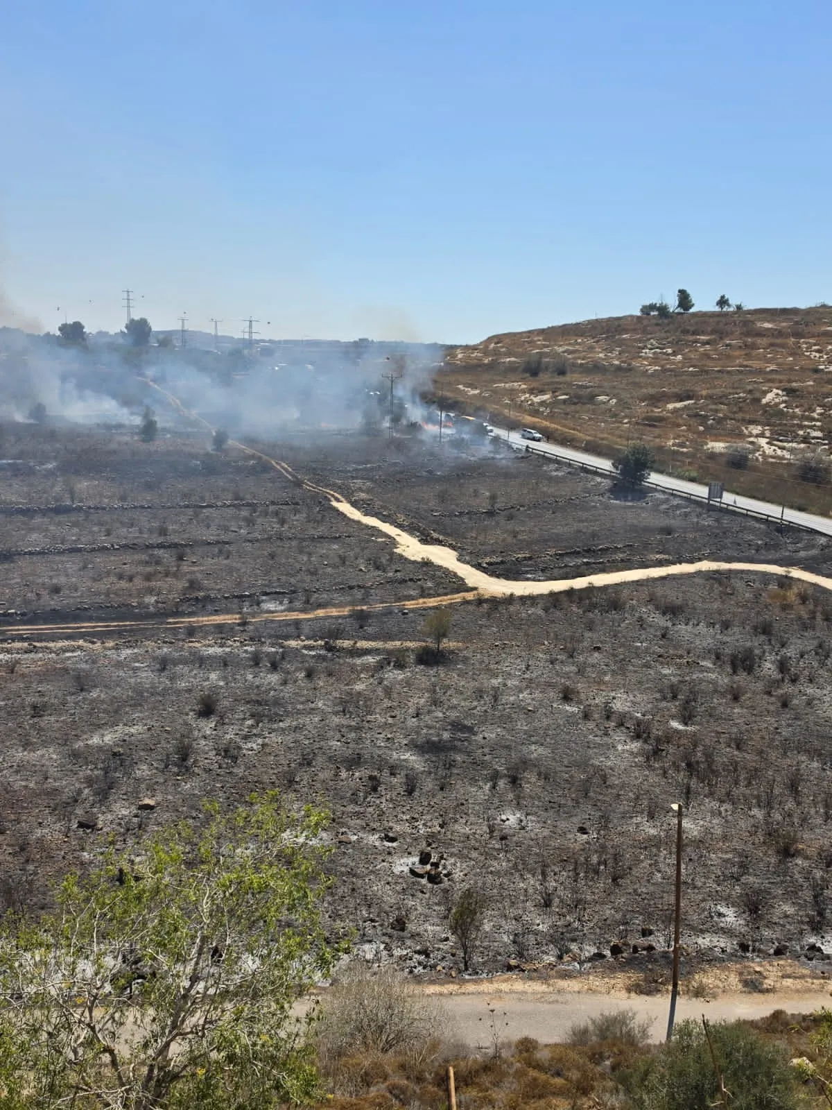 השריפה סמוך לישוב קדומים