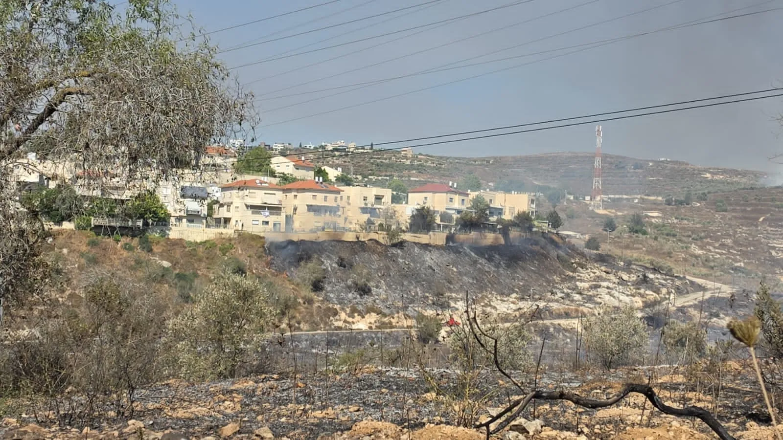 בעקבות השריפה בשומרון: השכונות בקדומים פונו במהלך השבת
