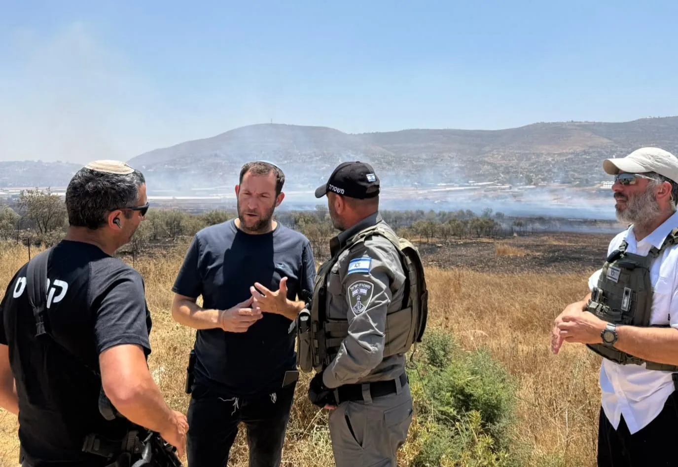 ראש מועצת שומרון יוסי דגן בזירת האירוע