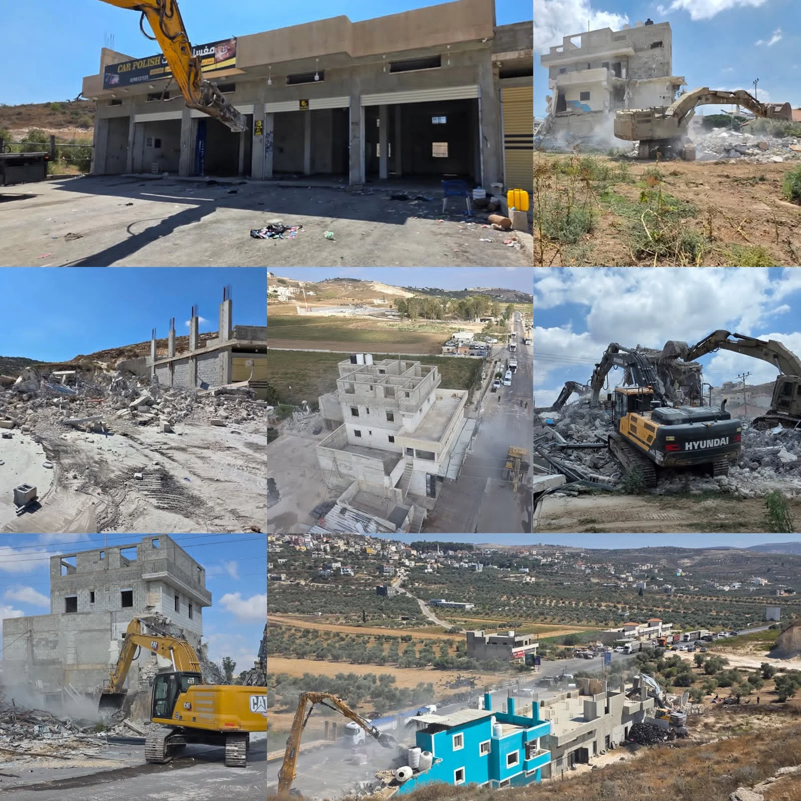 הרס המבנים הפלסטיניים בצפון השומרון. 
