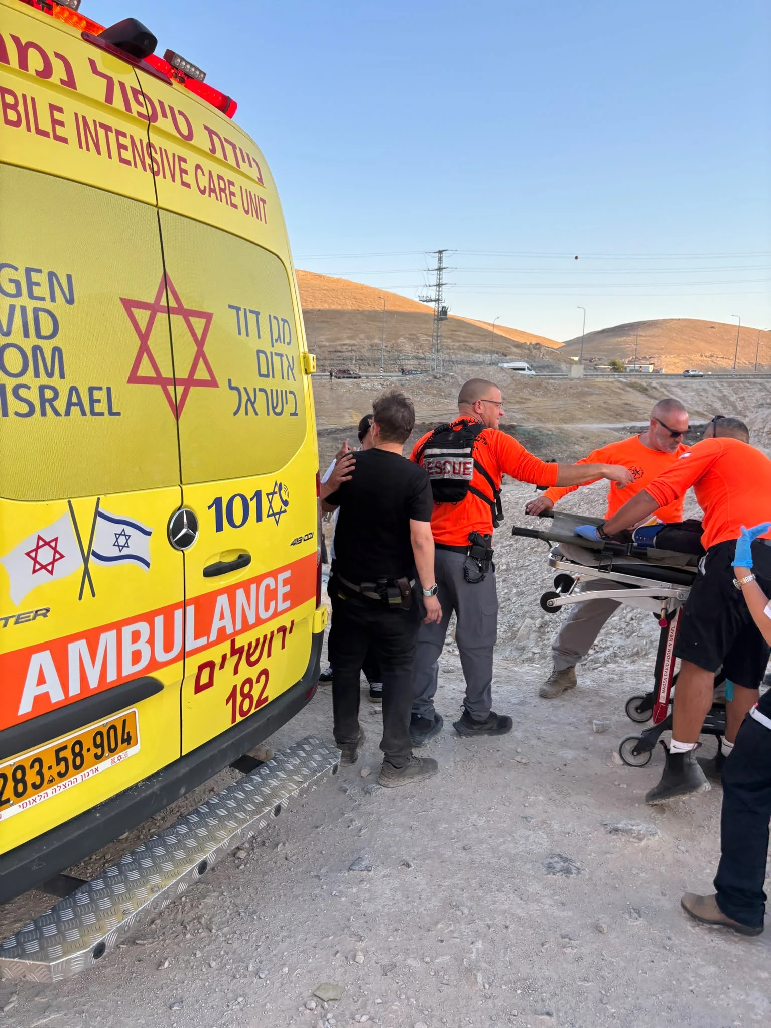 תיעוד מזירת התאונה הקשה ליד מצפה יריחו