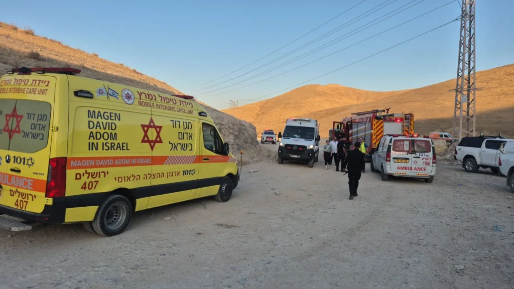 דרמה בטיול שטח: 9 נערות נפצעו בהתהפכות ג'יפ ליד מצפה יריחו
