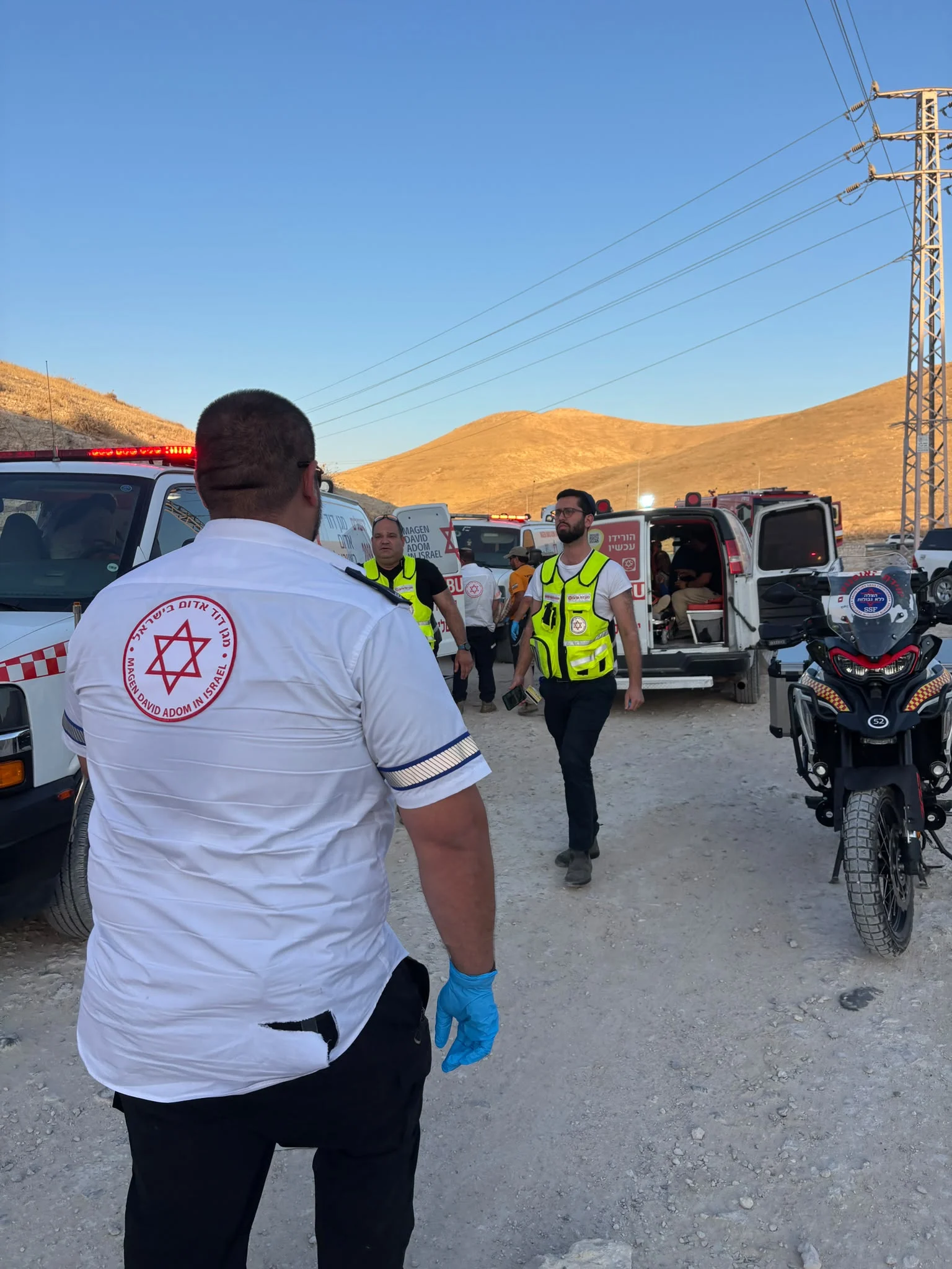 תיעוד מזירת התאונה הקשה ליד מצפה יריחו