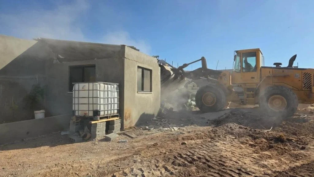 נהרסו מבנים בלתי חוקיים בשמורה ההסכמית במדבר יהודה
