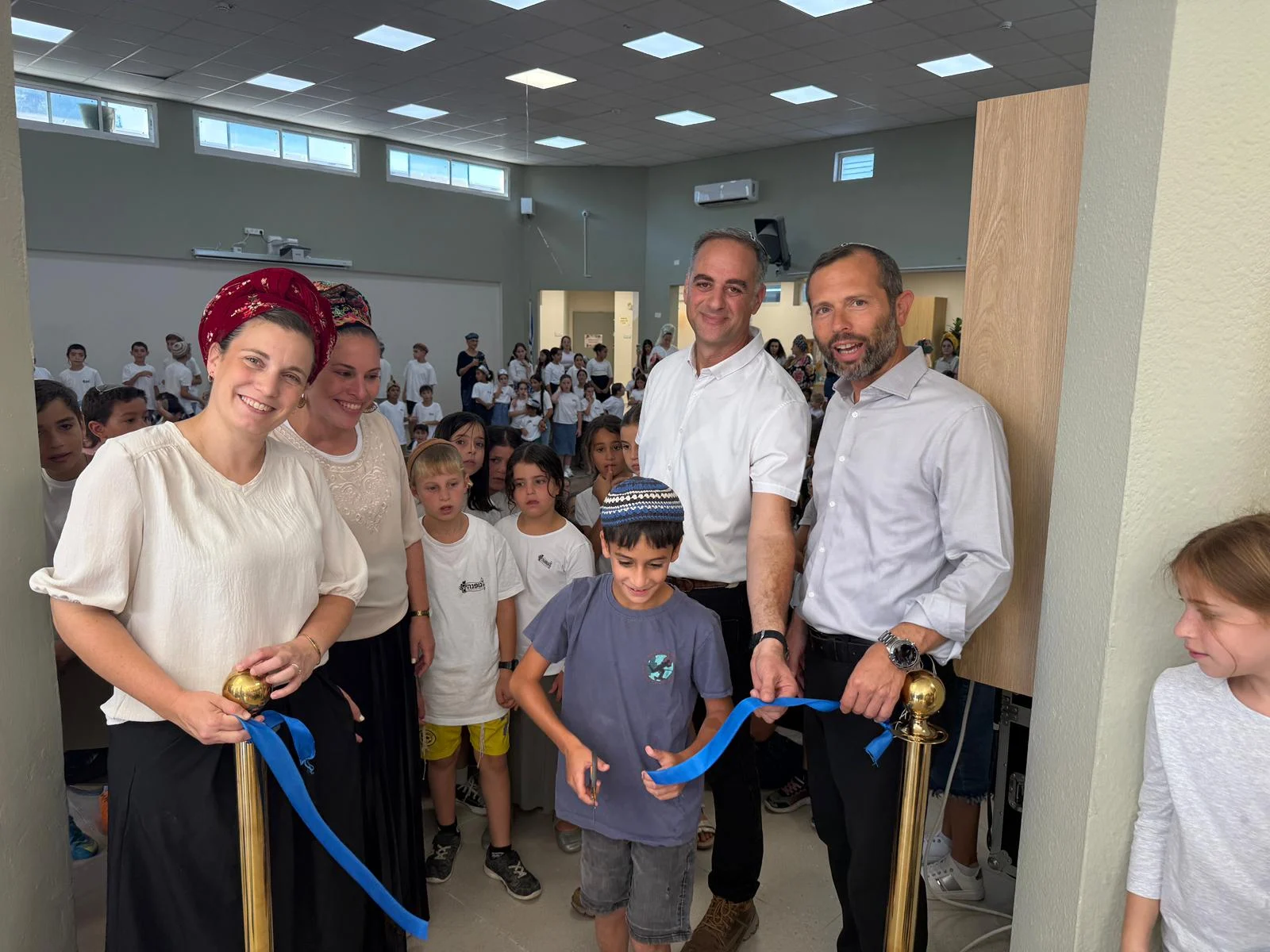 ראש מועצת בנימין ישראל גנץ בפתיחת שנת הלימודים בבית ספר בבנימין