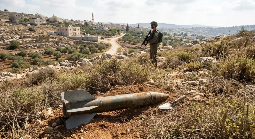 רקטה מוכנה לשיגור נחשפה בכפר ערבי בצפון השומרון