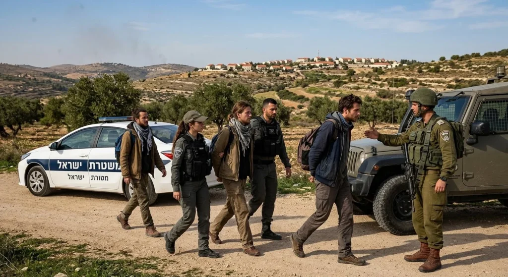 תקפו מתיישבים: 4 אנרכיסטים זרים בדרך לגירוש מישראל